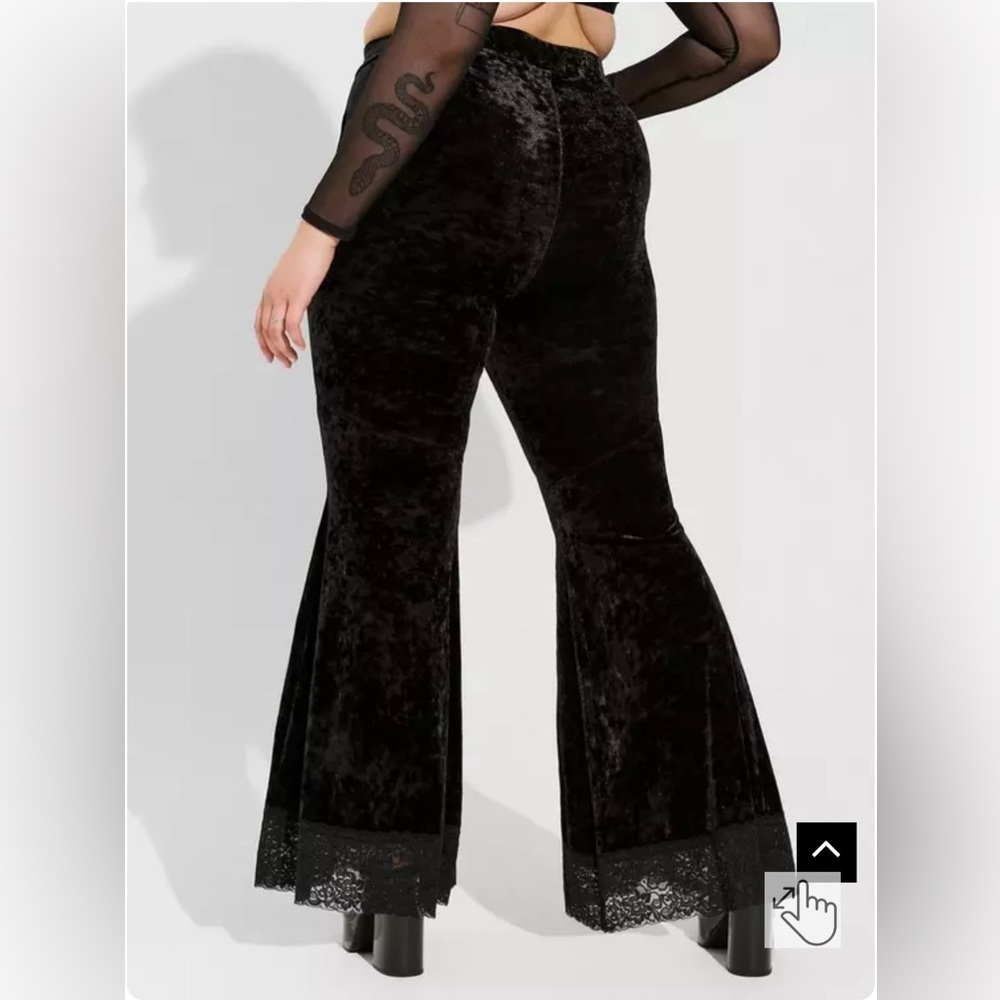 Torrid Full Length Velvet Pants 2
Flare Lace Trim Pocket Legging 18 20 - Picture 4 of 9